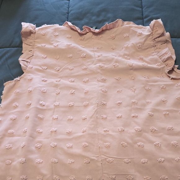 SHEIN Pink Ruffle Blouse - Picture 7 of 8